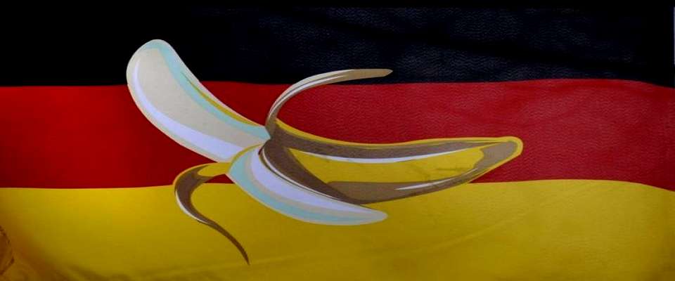 Deutschlandflagge, Bananenrepublik, Bananenrapublik Deutschland, Meinungsfreiheit, Schwarz Rot Senf, Polizeigewalt