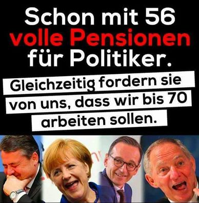 Beamte, Pensionen, Rente, Steuergelder, Abzocke, Politiker, Rente, 70, 56