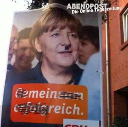 Wahlplakat, Merkel, Landtagswahlen, Bundestagswahlen, CDU, SPD, FDP, GRUENE